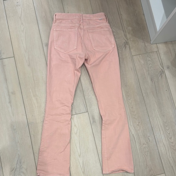 Mother The Insider Hover High Rise Straight Jeans Women 26 Peach Parfait - Picture 7 of 11